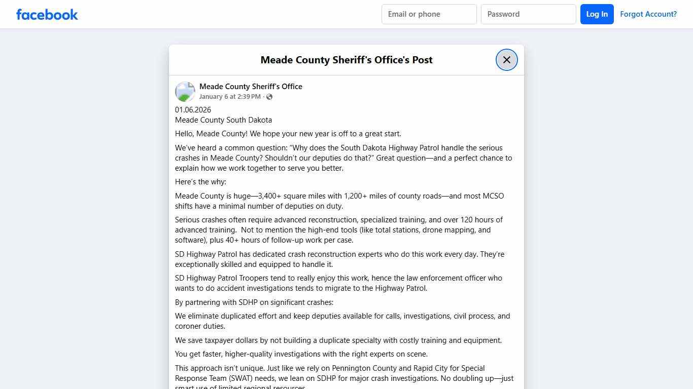 01.06.2026 Meade County... - Meade County Sheriff's Office | Facebook