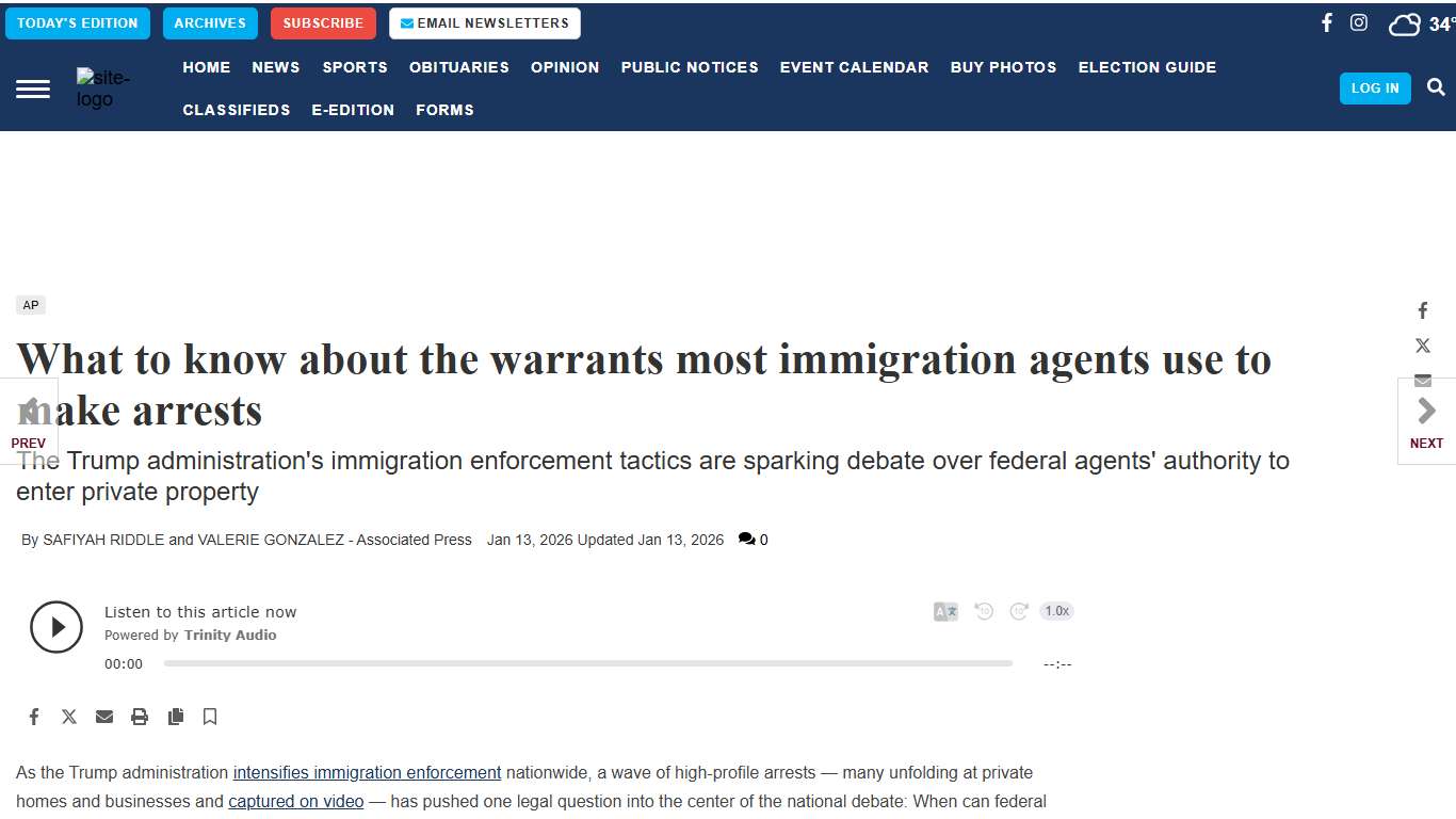 What to know about the warrants most immigration agents use to make arrests | National News | bhpioneer.com
